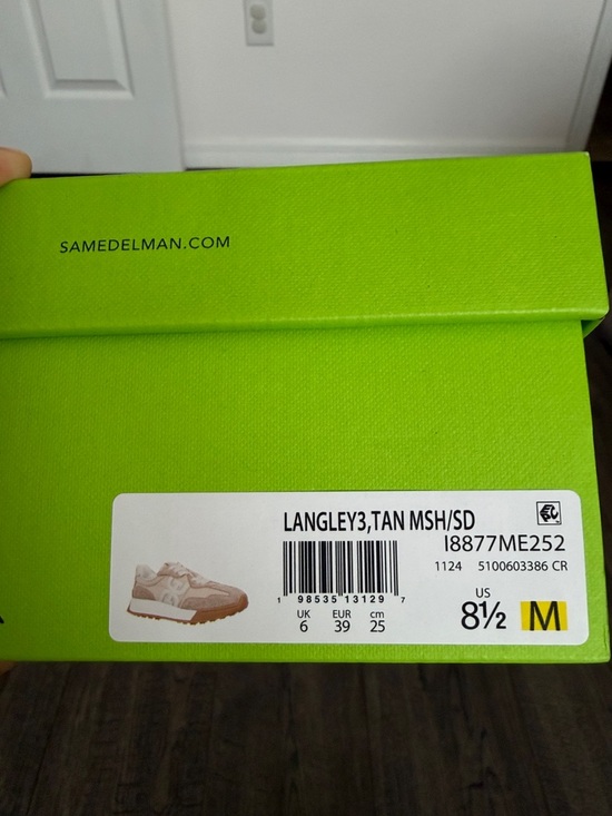 Sam Edelman Langley3 Beige/Tan Mash Suede Sneakers 8.5 M - Picture 2 of 12